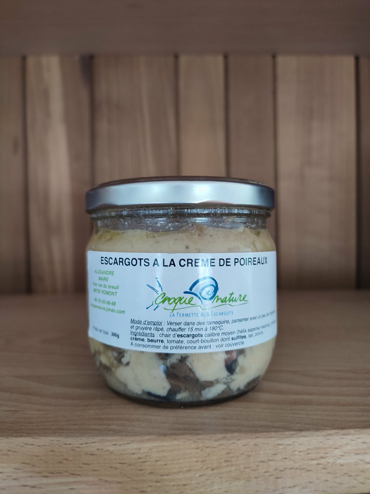 Escargots à la crème de poireaux – 300 g