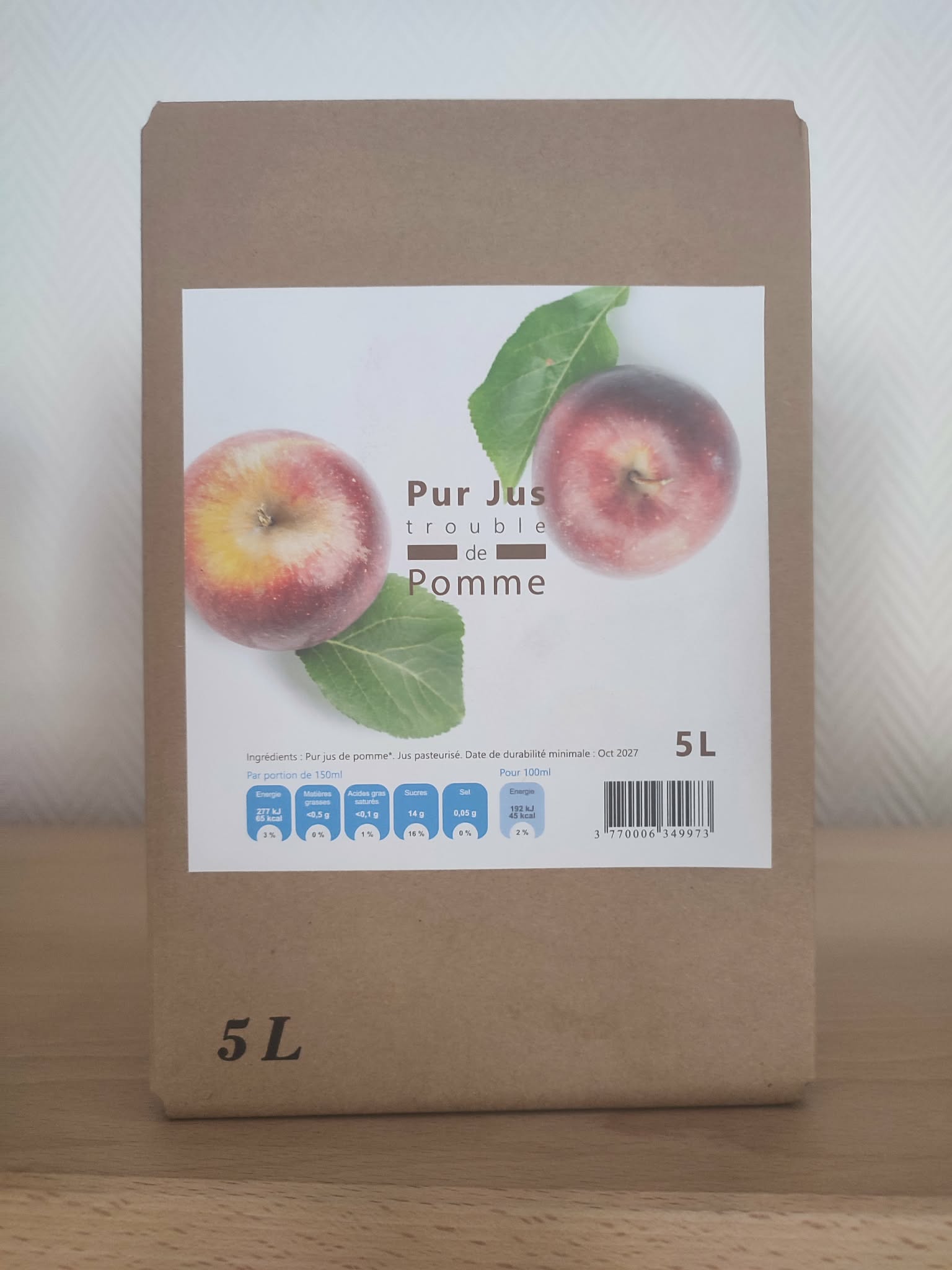Cubi de Jus de Pomme des Vosges – 5 Litres